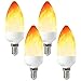 Produktbild GRANVOO 4-er Pack E14 LED Flammen Lampe 2W LED Leuchtmittel Flammenfarbe 25lm 28X2835 SMD AC 85-265V