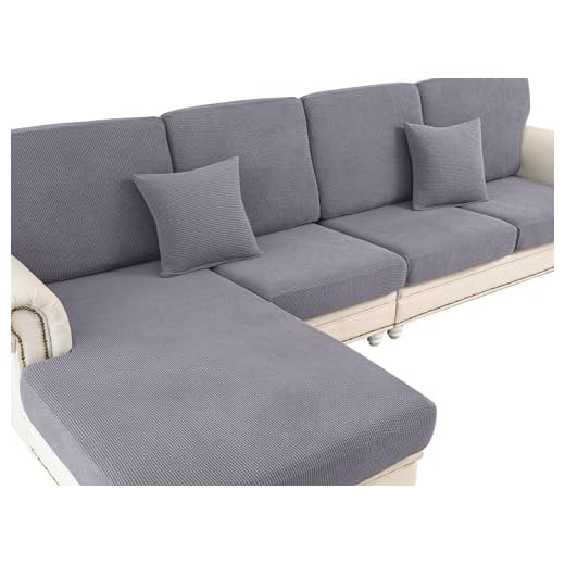 LA MEACK Stretch Sofa Cushion Covers