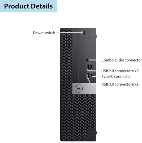 Dell Optiplex 7050 SFF Desktop Computer PC | Core i5-6500 | 8 GB DDR4 RAM | 256 GB SSD | USB WiFi + Bluetooth | Windows 11 Pro | Keyboard & Mouse(Renewed) - Image 5