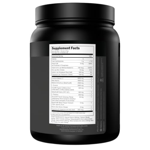 Transparent Labs Bulk Black Pre Workout
