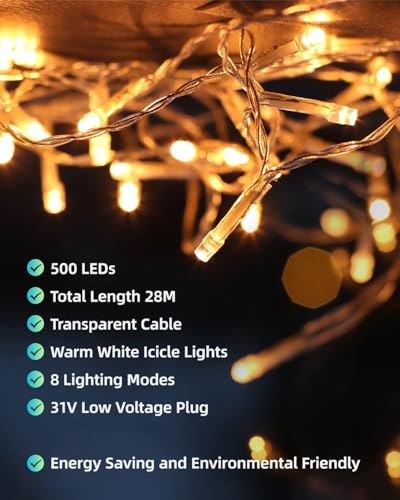 Lichterkette Eisregen für außen mit 500 LEDs von Ledya