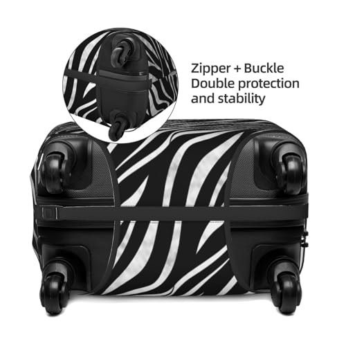 Zebra Print Luggage Covers for Suitcase Tsa Approved, Spandex Elastic Suitcase Cover Protector Washable Anti-Scratch Travel Baggage Cover Fit 18-32 Inch Luggage4