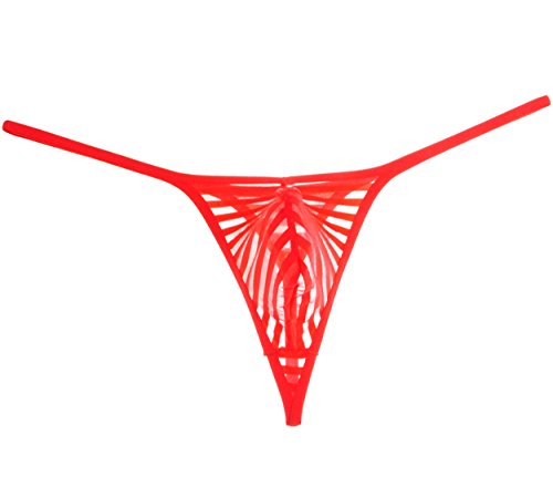 Men's Striped Micro Thong Gay Men Pouch T-Back G-String Jockstrap Sexy Underwear Pants Red Xl #TOP30