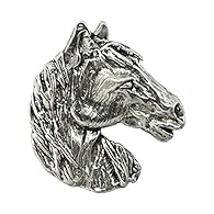 Each Pewter Horse Head pin is proudly crafted in the USA by American Artists. Fine English Pewter: Each pin is spin cast using only the highest quality Lead-Free Pewter. A perfect gift for your loved ones who will cherish this Pewter Horse Head pin A...