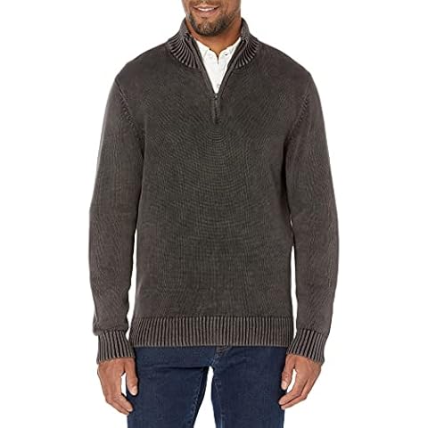 Goodthreads Jersey de Algodón Suave Hombre, Negro Efecto Lavado, M Cover