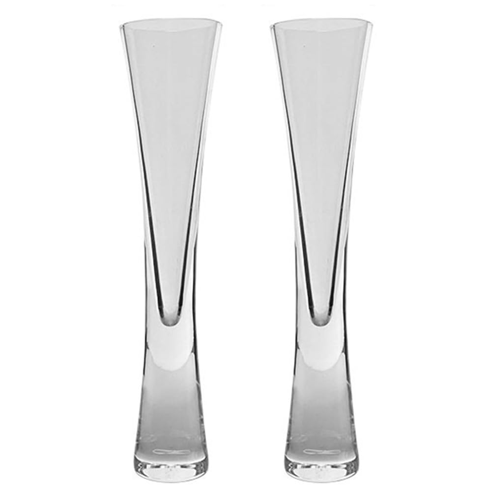 Hndhbfgrt PDQ Crystal Champagne Flutes - Handleless Glitter Glasses for Weddings and Parties