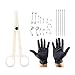 20 Pcs/ensemble Professionnel Body Piercing Tool Kit Langue Nez Belly Button Corps Bijoux Piercing Anneaux Pince Gants Aiguilles Tool KitAiguilles En Acier Inoxydable Set Accessoires pour La Maison