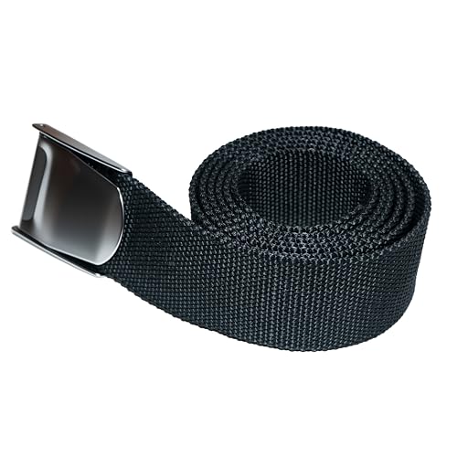 DiveTec Scuba Diving Weight Belt – 67” Black Nylon Webbing with 304 Stainless Steel Quick Release Buckle – Adjustable Fit for Scuba and Snorkeling - Thumbnail 3