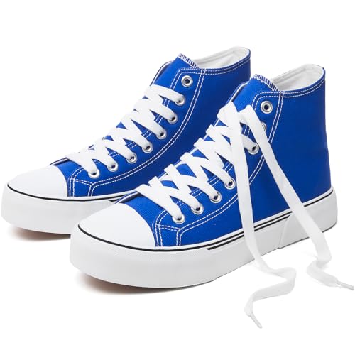 Image of hash bubbie High Top Canvas Sneakers Fashion Walking Shoes | high tops non slip on walking breathable casual comfortable lace up tennis shoes