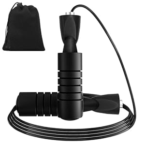 Euqvunn Cuerda Saltar, Comba de Saltar niña Adultos Ajustable con Manijas de Espuma Antideslizante, Acero Cuerda Saltar Boxeo Pesada 3 Metros Cuerda Saltar Pesada Sin Enredos para Entrenamiento