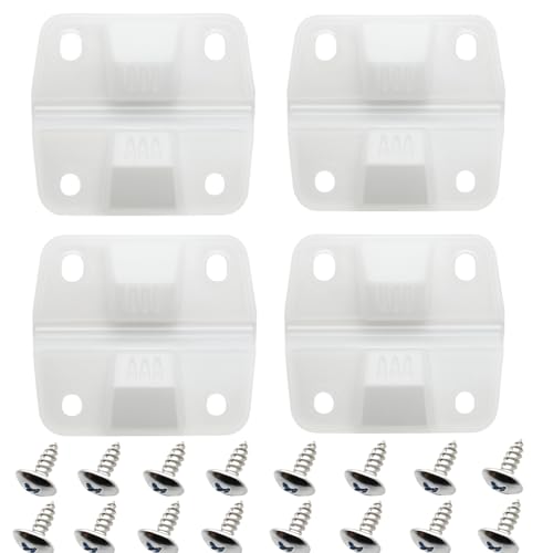 auaurly 4 PCS Clear Plastic Cooler Replacement Hinges with Screws Compatible with Coleman Cooler...