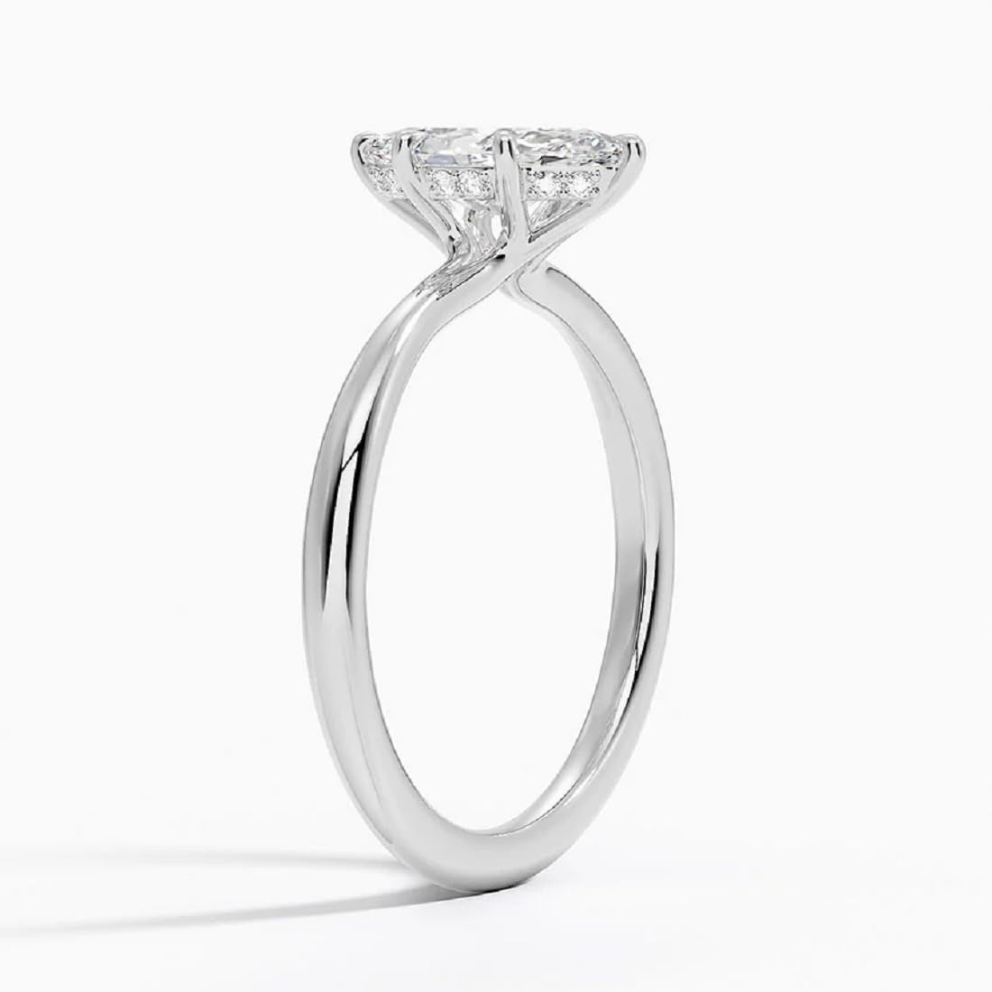 2.00 Carat Marquise Cut IGI certified Lab Grown Diamond Ring 10K 14K 18K Solid Gold Lab Grown Diamond Engagement Ring Wedding Bridal Ring Anniversary Christmas Gift For Her (E-F Color VVS1-2 Clarity)