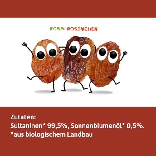 FRECHE FREUNDE Bio süße Snackartikel, ohne Zuckerzusatz, vegan, laktosefrei, glutenfrei (1 Pack, Rosinchen)