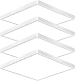 EUG-PRODUCTS 4 Stück Led Deckenleuchte Eckig Deckenlampe 24W 5000K Lampen Led Deckenbeleuchtung für Badezimmer Schlafzimmer Wohnzimmer Küche Bad Keller Balkon,Ultra Dünn Wohnzimmerleuchte 29*H2.5cm