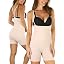 Open Bust Thigh Short W/ Adjustable Straps - Beige