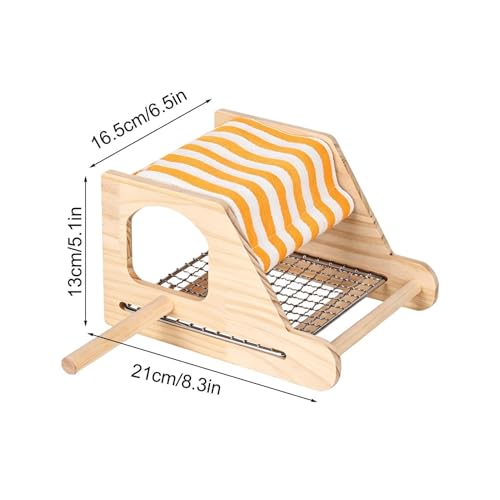 Cabane en bois pour perruche avec support inox qui évite l'usure