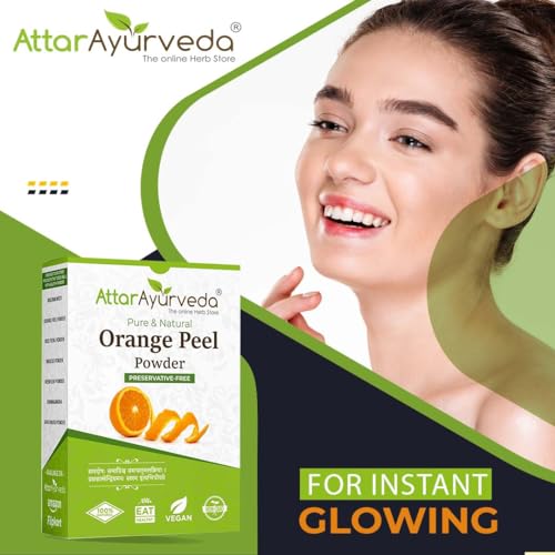Image of Attar Ayurveda Orange Peel Powder For Face Skin Whitening (200 Grams)