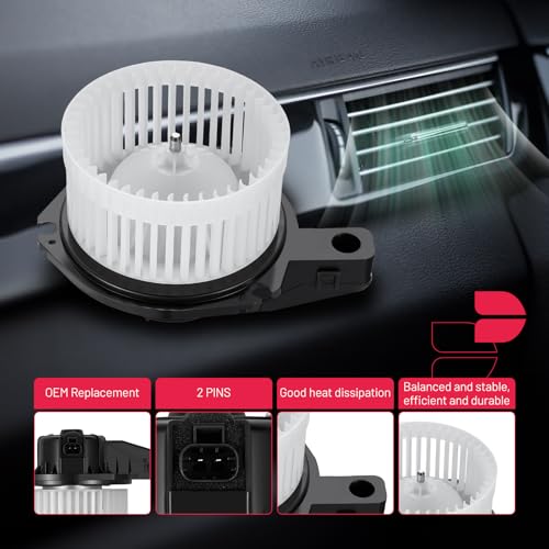 Image of BDFHYK AC Heater Blower Motor Fan 75789 Compatible with Yukon XL 1500 2500 Escalade ESV Suburban 1500 /2500 /3500 HD,HVAC Blower Motor Assembly Replacement for 15-80875 15225884