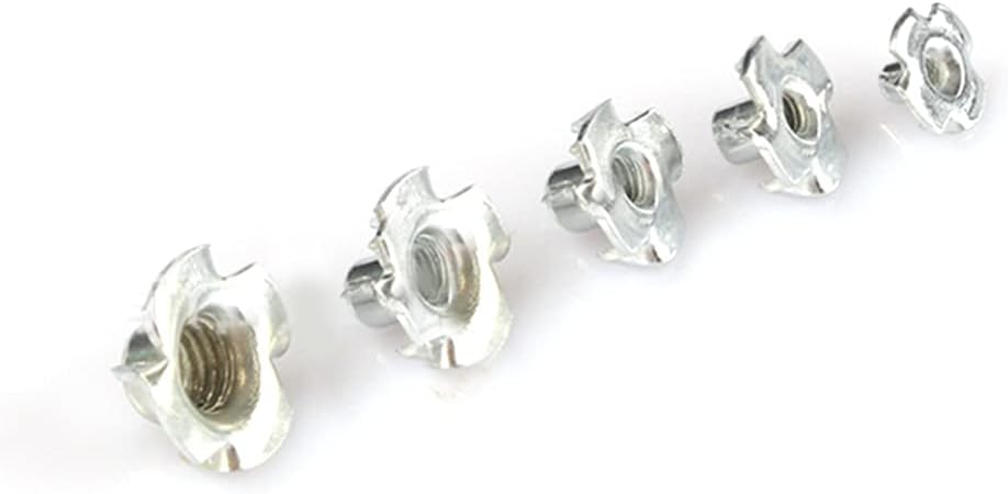 90PCS M3 M4 M5 M6 M8 Zinc Plated 4 Claws Nut T-nut Electrical Furniture Hardware