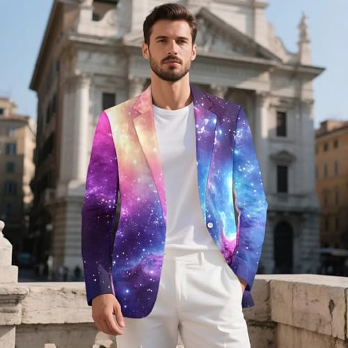 Men's One Button Blazer Casual Suit Jacket Slim Fit Lightweight Party Suit Jacket Machine Washable Cardigan2