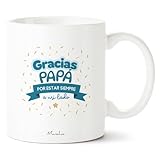 Manahia - Taza Papá - Gracias papá por estar a mi lado | Regalo Original, Agradecimiento Emotivo - Idea Sorpresa Día del Padre, Cumpleaños | Caja Regalo Kraft