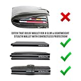 STEALTH Wallet - Minimalistyczny Kompaktowy Uchwyt na Karty Portfele - Smukły, Lekki, Bezpieczny Portfel Pop-up z Blokadą RFID i Pudełkiem Upominkowym (Srebrne Aluminium z Różową Skórą)