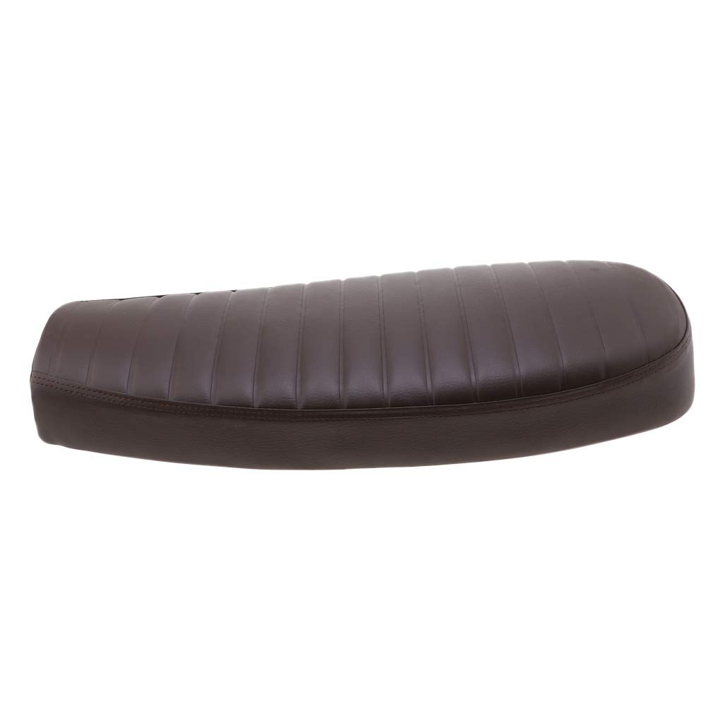 LOOM TREE® Motorcycle Vintage Flat Cafe Racer Seat Retro Cushion Brown Universal Fit | 1 Pieces Seat Cushion 2 Pieces Bracket 4 Piece Washers 4 Piece Screws-image-22