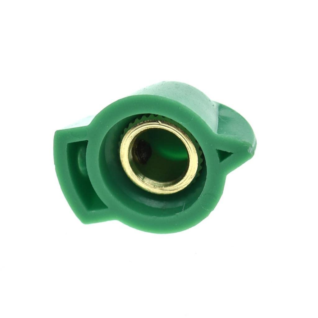 KAISH 12 szt. 6,35 mm zaokrąglone mini gałki w stylu kurczaka w małej wersji do gitary basowej, gałki potencjometru do wzmacniacza, gałki pedału efektów z śrubą ustawiającą, zielone