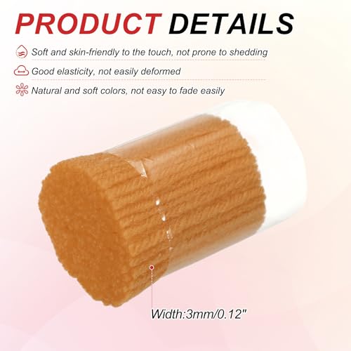 Image of MECCANIXITY 15 Rolls Latch Hook Yarn, 3mm Pure Brown Latch Hook Kit Yarn Precut Hook Rugs Making Crochet Bundles for Rug Adults Beginners Tapestry DIY Craft
