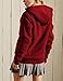 Yeokou Women's Casual Full Zip Up Sherpa Lined Hoodie Sweatshirt Jacket Coat (XX-Large, Wine Red)