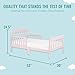 Dream On Me Finn Toddler Bed in Pink, Greenguard Gold and JPMA Certified, Non-Toxic Finish, Made of Sustainable New Zealand Pinewood, Low-to-Floor Design with Safety Guard Rails