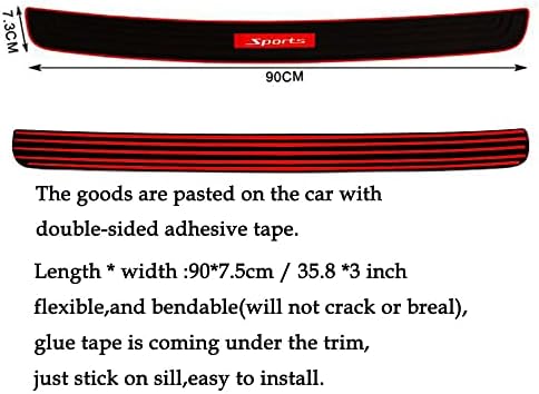 90CM Universal Car Trunk Door Sill Protector Rubber Strip Sticker Auto Rear Bumper Guard Scratch Protection Bar