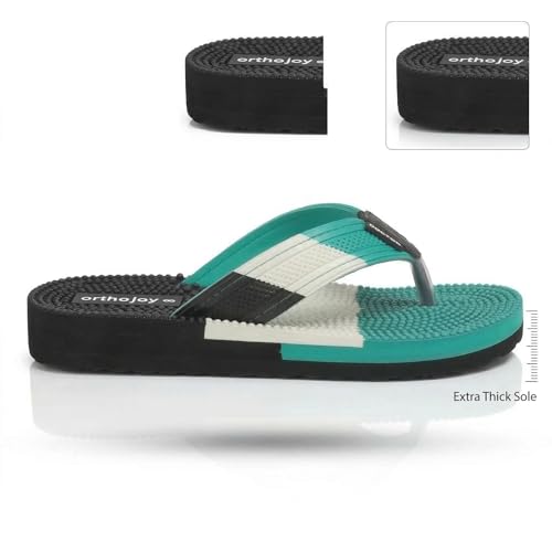 Image of Men's Orthopedic Doctor Slippers with Acupressure Sole | Extra Soft Ortho Chappal for Men | Daily Use Home & Casual Footwear | Soft Cushion Foam Slipper for Man - Lightweight, Anti-Skid Rubber