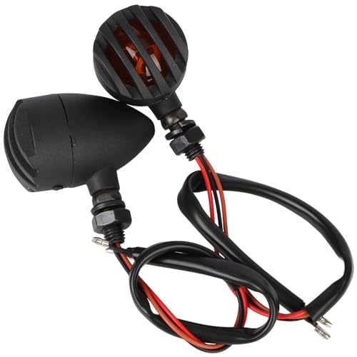 Clignotant pour moto en métal rétro halogène type clôture, 2 pièces