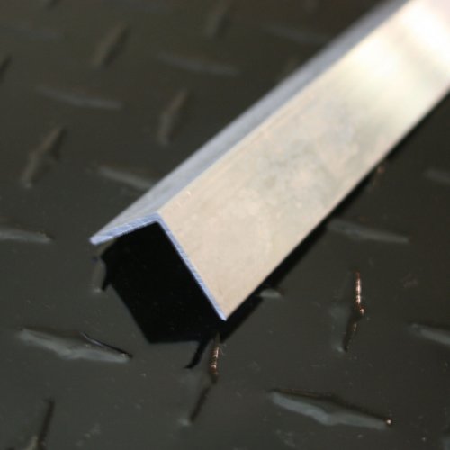 Image of M-D Building Products 58255 1 in. x 1 in. x 1 /16 in. x 72 in. Mill Aluminum Angle Shape