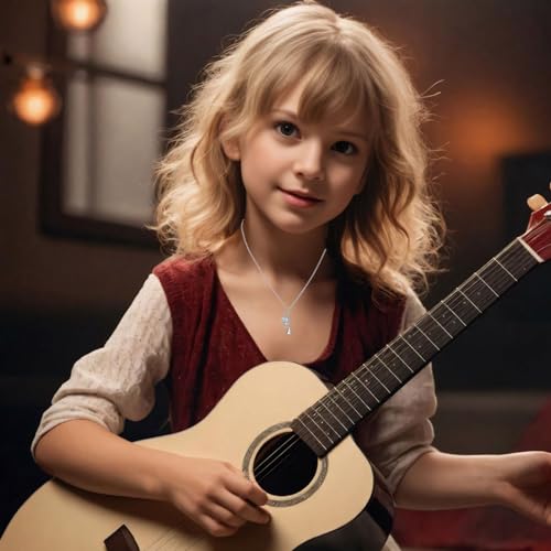 VEEHOO Violin/Guitar/Piano/Trumpet/Saxophone/Harp/Drum/Cello Necklace for Girls Women,Music Lover Jewelry Gifts for Women Girls2