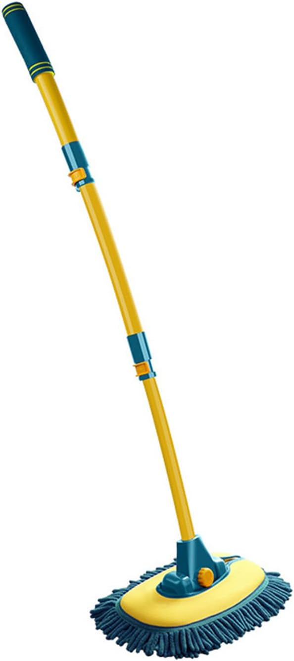 HELEMIY 1PC car wash mop 15 ° elbow extendable bending handle and soft fiber high water absorption washing brush will not damage the car