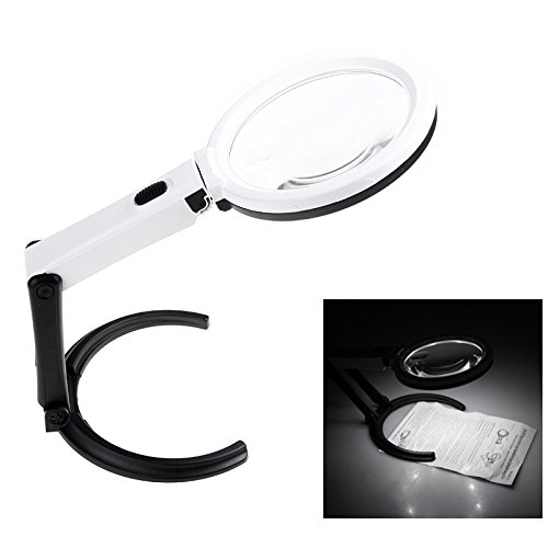 Lampada a 10 led con lente d'ingrandimento