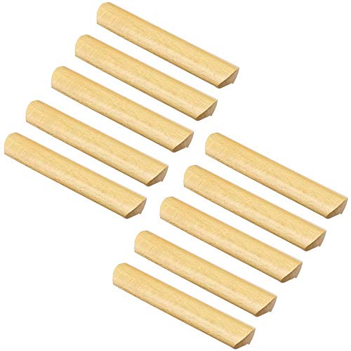 FBSHOP(TM) 10 pomos de madera con tornillos, cajón, muebles, armario, aparador, tiradores, 160 mm Cover