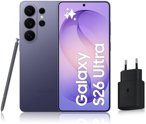Samsung Galaxy S26 Ultra, 5G Android Smartphone with Galaxy AI, 512GB, 25W Fast Mains Charger Included, Unlocked Smartphone, Purple, FR Version