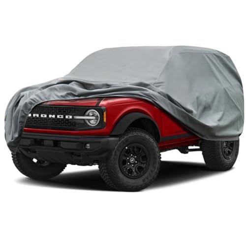 Kayme Heavy Duty Car Cover Custom Fit Ford Bronco 2 Door, Bronco Sport (2020-2025),Waterproof All Weather for Automobiles, Full Car Cover - Sun, Rain