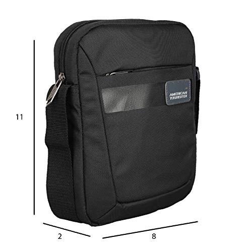 Image of American Tourister Unisex Kris 01 Vertical Sling Bag Cross Body Bag (Small, Black)