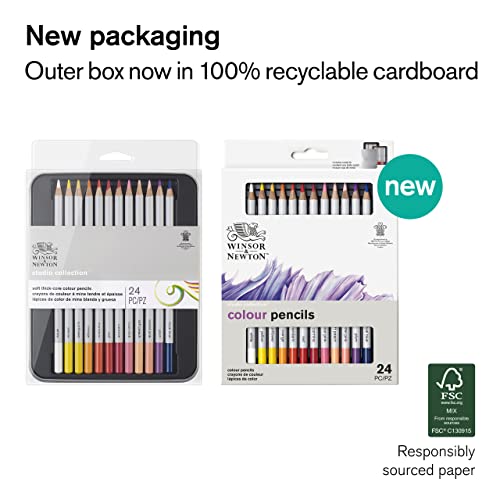 Winsor & Newton Studio Collection Artist Pencils, Color Pencils, Set Of 24 #TOP1