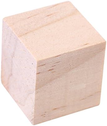 Wood Cubes Craft, Natural Square Handmade Woodcrafts Wooden Blocks Cubes for DIY Crafts Kids Toy Home Decoration(25mm)