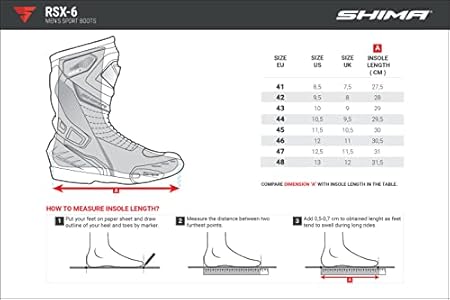 SHIMA SX-6 Vented, Leren motorschoenen, motorlaarzen, motorlaarzen voor