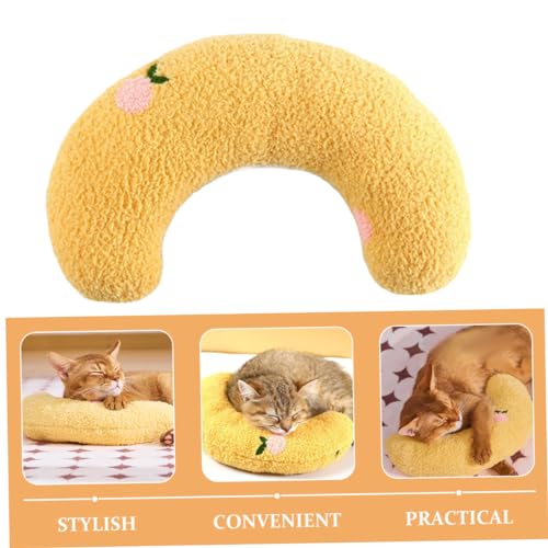 BESPORTBLE 2 Pçs Em Forma U Gato Pescoço Proteçã Pequeno Adorável Animal Estimação Dormir Almofada P