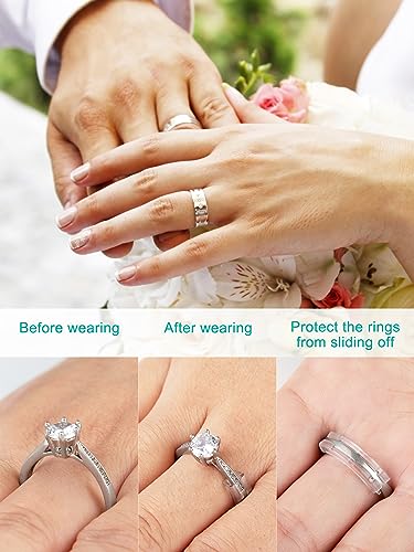 tuzama invisible ring sizer adjuster for loose rings women men-12 pack12 sizes for different band widthsjewelry ring size adapter reducer spacer jewelry guards for any thin wide rings