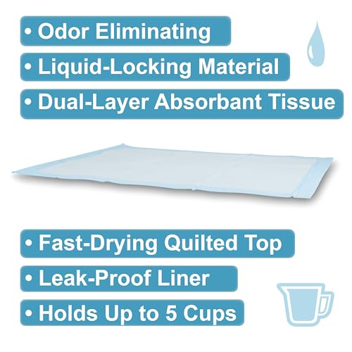 Image of Cudlie Training Pads for Dogs, 50 Count ,26 inchx30 inch| Puppy Pee Pads for Dogs | Absorbent Dog & Puppy Supplies for Dog Training and House Training