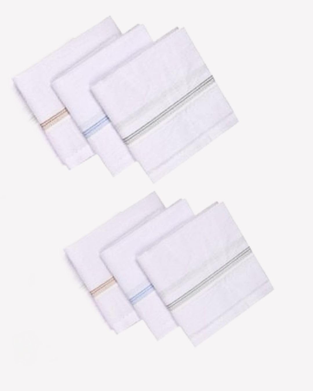 supercot MENS COTTON HANDKERCHIEF | SOFT RUMAL | WHITE COLOUR HANKY FOR MEN | 45CM X 45CM WHITE COLOUR HANDKERCHIEF PACK OF 6-picture-57