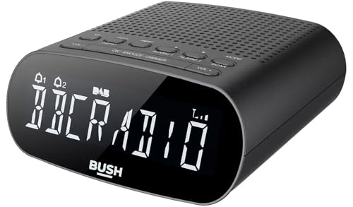 DAB+ FM Clock Radio Bush Abbey LCD Display Alarm Clock Radio - Black 4745172